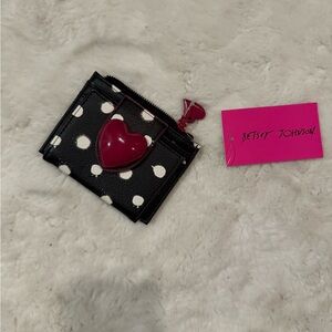 Betsey Johnson Black and White Polka Dot wallet